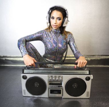 retro Skype'te ile şık erkek