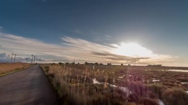 Гіперскладка Pov Знімок Камерою Прикріпленою Передньої Частини Позашляховика Їде Через — стокове відео