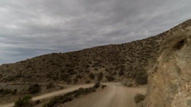puntas de calnegre doğal park Murcia, İspanya sahillerinde yol parça kapalı sürüş