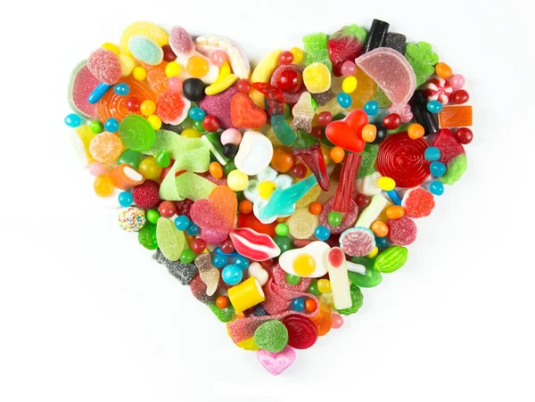 Sweets in the shape of a heart — Stock Photo, Image
