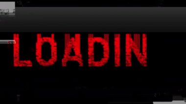 word loading consisting of thousands of numerical sequences with glitch effect