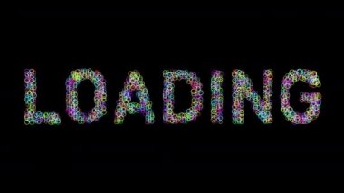 word loading consisting of thousands of numerical sequences with glitch effect