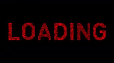 word loading consisting of thousands of numerical sequences with glitch effect