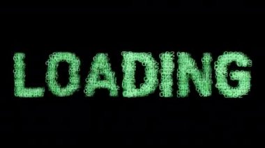 loading word loading consisting of thousands of numerical sequences with glitch effect