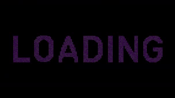 Loading Word Loading Consisting Thousands Numerical Sequences Glitch Effect — Stok video