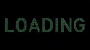 word loading consisting of thousands of numerical sequences with glitch effect