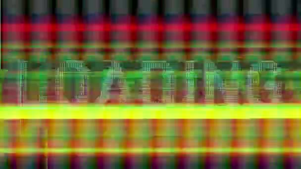 Word Loading Consisting Thousands Numerical Sequences Glitch Effect — ストック動画
