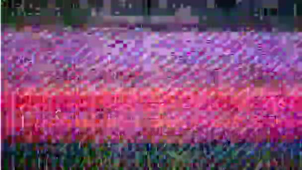 Ruido Estático Televisión Barras Colores Malas Señales — Vídeo de stock