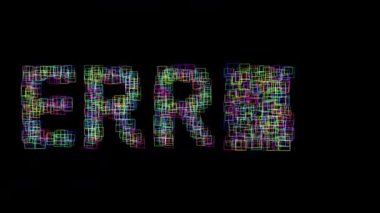 word error consisting of thousands number sequences with overplayed glitch effect