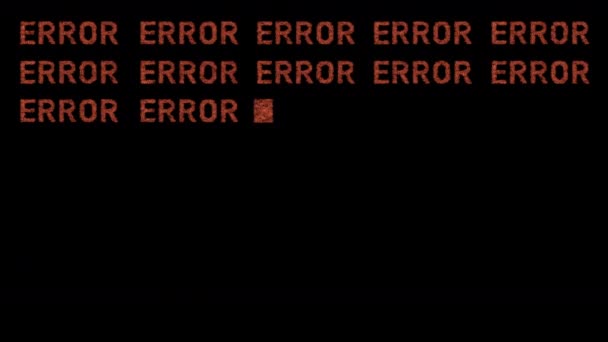 Error Repeating Each Letter Made Number Sequences Glitch Effect — Stock Video