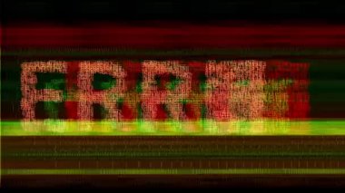 word error consisting of thousands number sequences with overplayed glitch effect