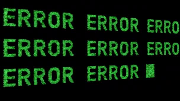 Error Que Repite Con Cada Letra Hecha Secuencias Numéricas Con — Vídeos de Stock