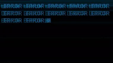 error repeating with each letter made from number sequences with glitch effect