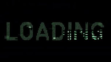 word loading consisting of thousands of numerical sequences with glitch effect