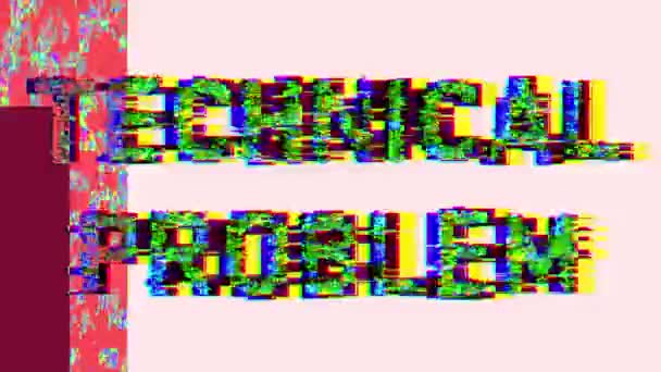 Technical Problem Letters Made Numbers Sequences Overplayed Glitch Distortion Effects — Stok video