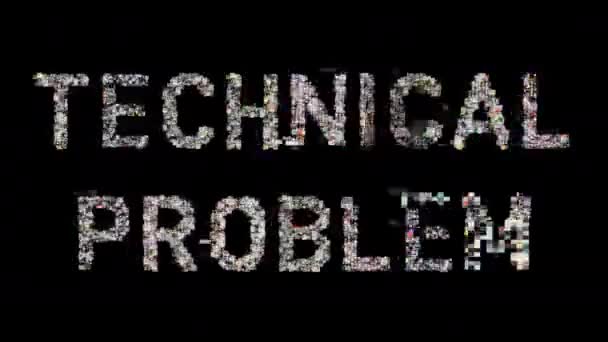 Words Technical Problem Each Letter Made Number Sequences Overplayed Glitch — ストック動画