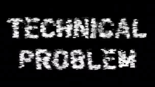 Technický Problém Písmeny Vyrobenými Číselných Řad Přetíženými Závadami Efekty Zkreslení — Stock video