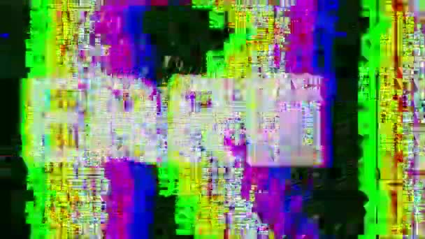 Wortfehler Mit Überzogenem Glitch Effekt Auf Schwarzem Hintergrund — Stockvideo