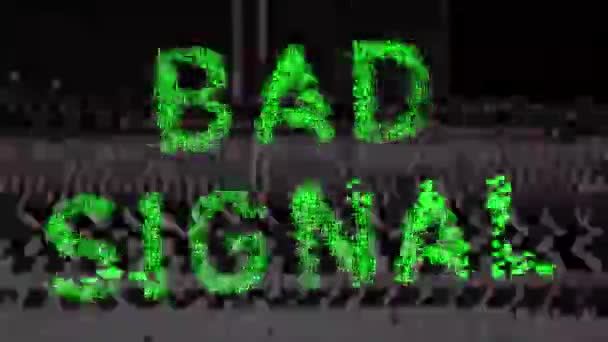 Words Bad Signal Each Letter Made Videos Changing Number Sequences — Stok video