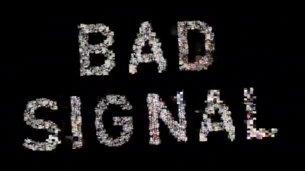 Words Bad Signal Each Letter Made Videos Changing Number Sequences — Stok video