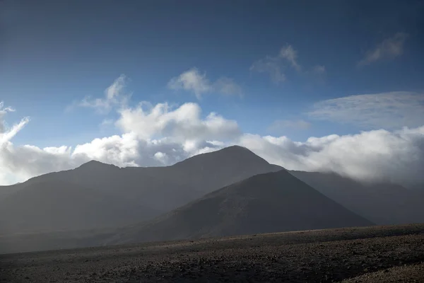 Cielo Azul Con Montañas Jandia Parque Natural Fuerteventura Islas Canarias — Foto de Stock