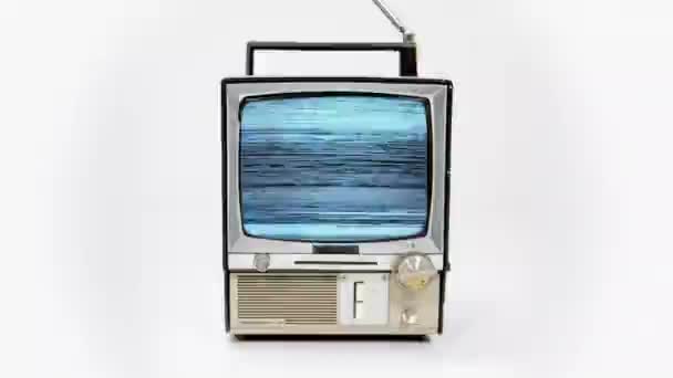 Televisión Vintage Con Diferentes Efectos Fallo Vídeo — Vídeo de stock