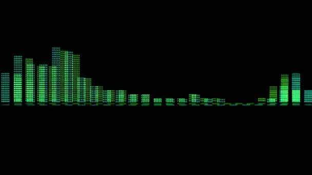 Equalizadores gráficos de hifi estéreo misturados com alto-falante de bombeamento — Vídeo de Stock