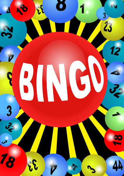 bingo ball in frame