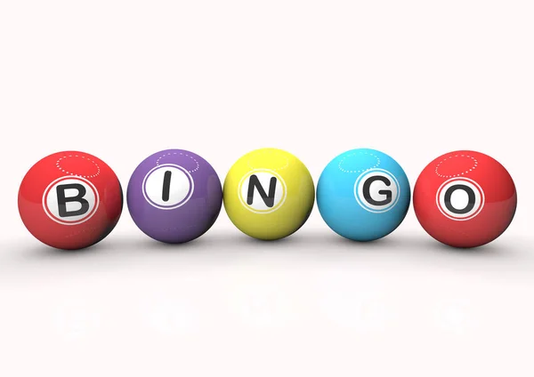 3D BINGO COLOURED BALLS — Stock Photo, Image