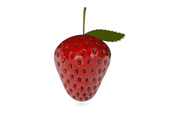 3D-Illustration einer Erdbeere — Stockfoto