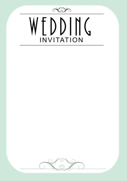 Приглашение на свадьбу с текстовым блоком — стоковое фото