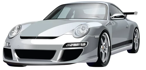 Sports Car Ilustração sobre fundo branco — Fotografia de Stock