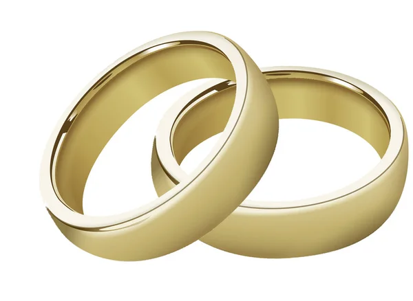 3D anillos de boda de oro —  Fotos de Stock