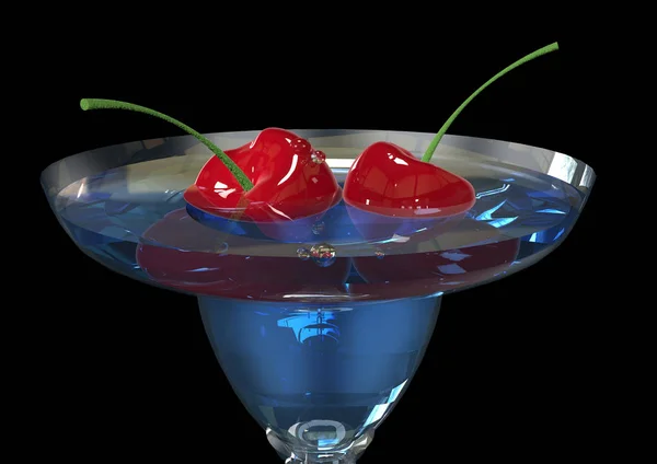 3D cocktail illustratie op wit — Stockfoto