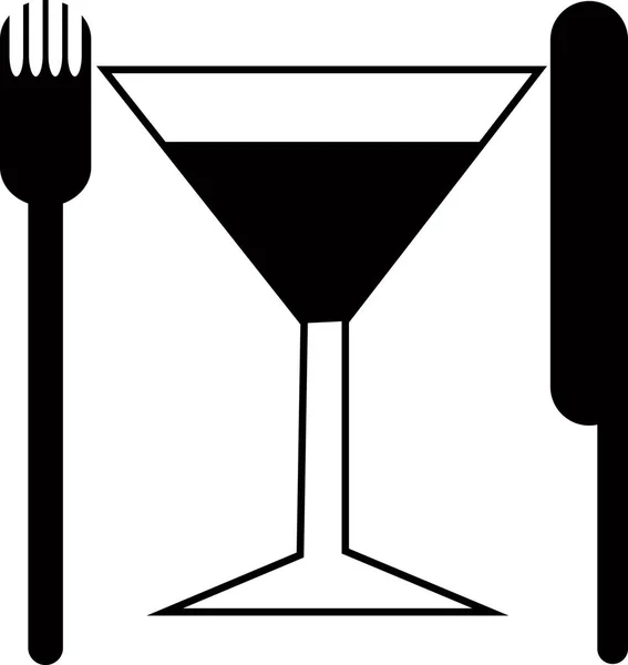 Cocktail logo illustration with glass — Stock Photo, Image