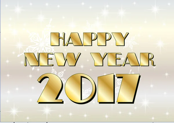 Happy new year illustration with space for text — Stock Photo, Image
