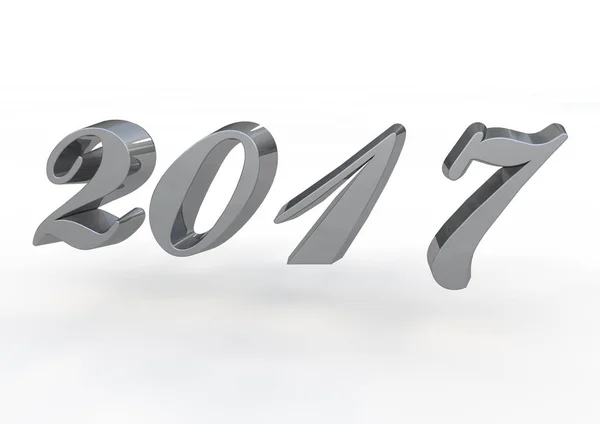 2017 new year 3D illustration — Stock Photo, Image