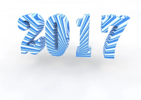 2017 año nuevo ilustración 3D — Foto de Stock