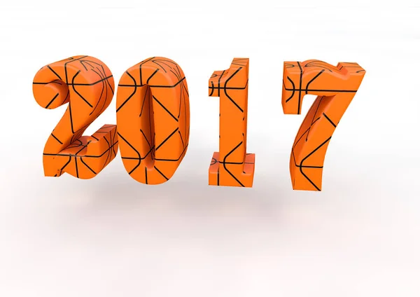 2017 novoroční 3d ilustrace — Stock fotografie