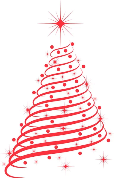 Vánoční strom víření design s ozdoby — Stock fotografie