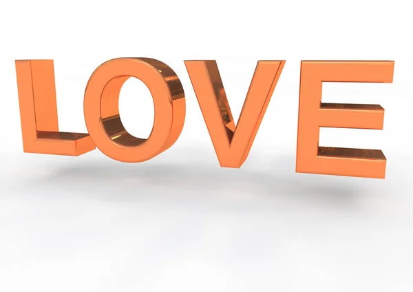 Ilustración de palabras de amor 3D —  Fotos de Stock