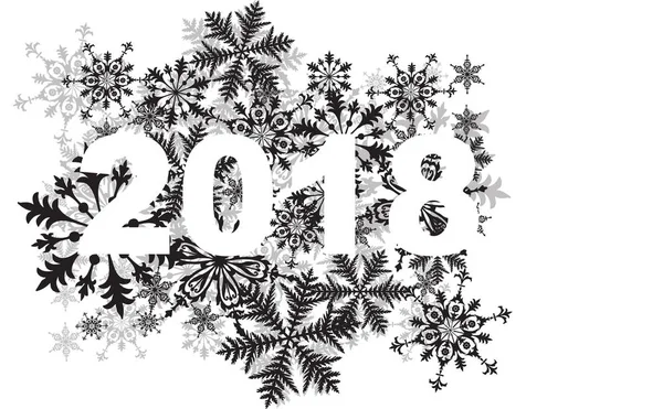 2018 ilustração do ano novo — Fotografia de Stock