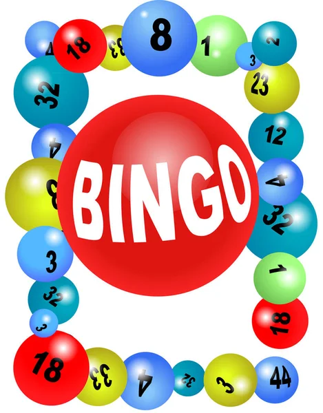 Μπάλες Bingo σε λευκό φόντο — Φωτογραφία Αρχείου