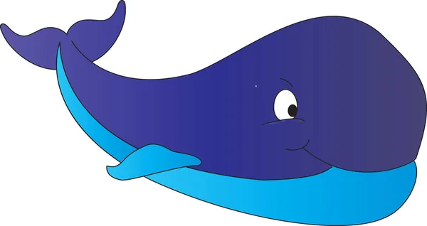Cartoon illustration av whale — Stockfoto