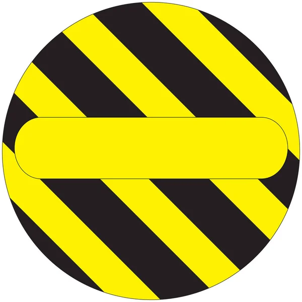 Signo de ADVERTENCIA negro y amarillo — Foto de Stock