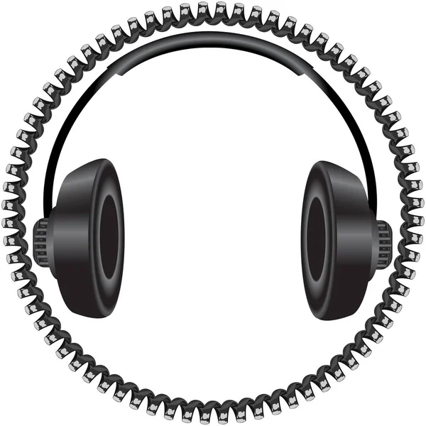 Słuchawki na biały ilustracja — Zdjęcie stockowe