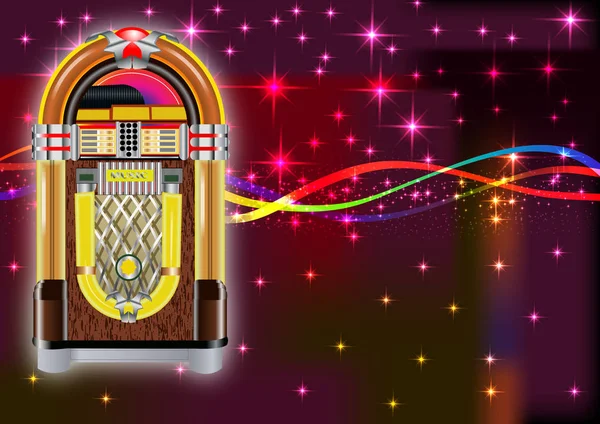 Jukebox sur fond d'espace — Photo