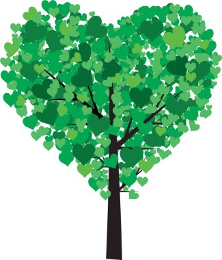 Ağaç kalp şeklinde kalp