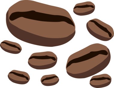 beyaz üzerine kahve çekirdekleri