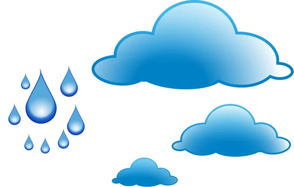 Rain cloud with rain — Stock Photo, Image
